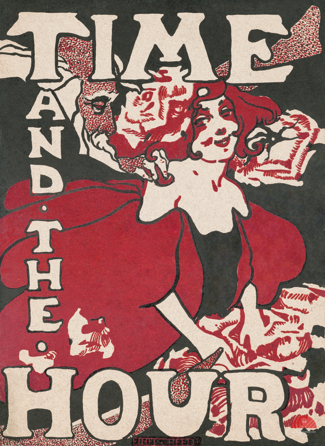 Time and the Hour 1895 poster by Ethel Reed.   Print