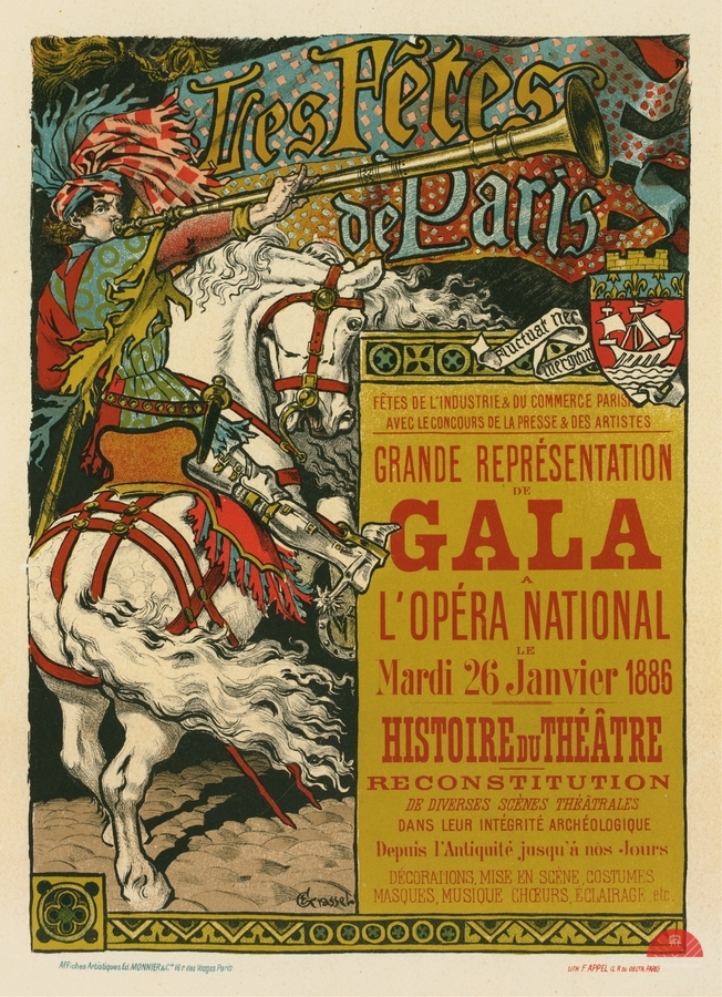 Fêtes De Paris 1897 Poster by Eugène Samuel Grasset  Print