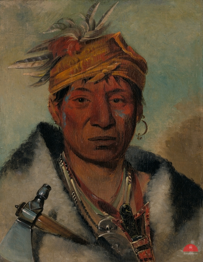 Ah-Yaw-Ne-Tak-Oár-Ron a Warrior 1831  Print