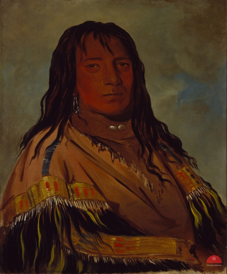 Chá-Tee-Wah-Née-Che No Heart Chief of The Wah-Ne-Watch-To-Nee-Nah Band 1832  Print