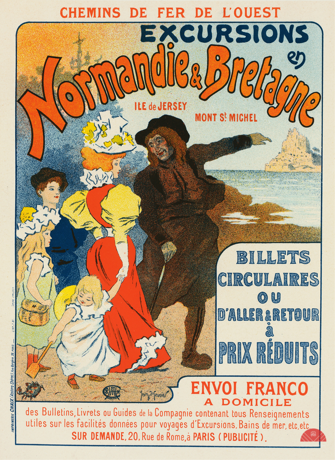Excursions En Normandie Et Bretagne 1896 Posters by Georges Meunier  Print