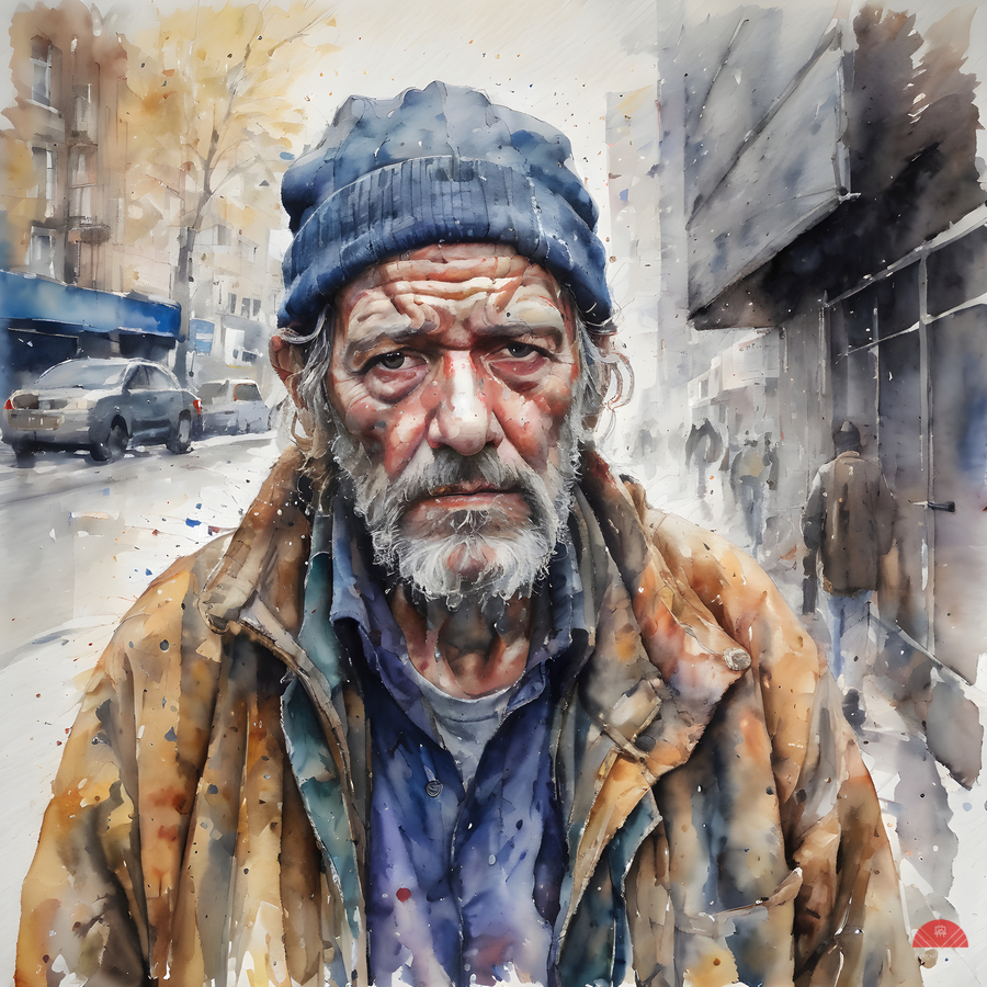 Watercolor Whats Left By Bruce Lazarus  Print