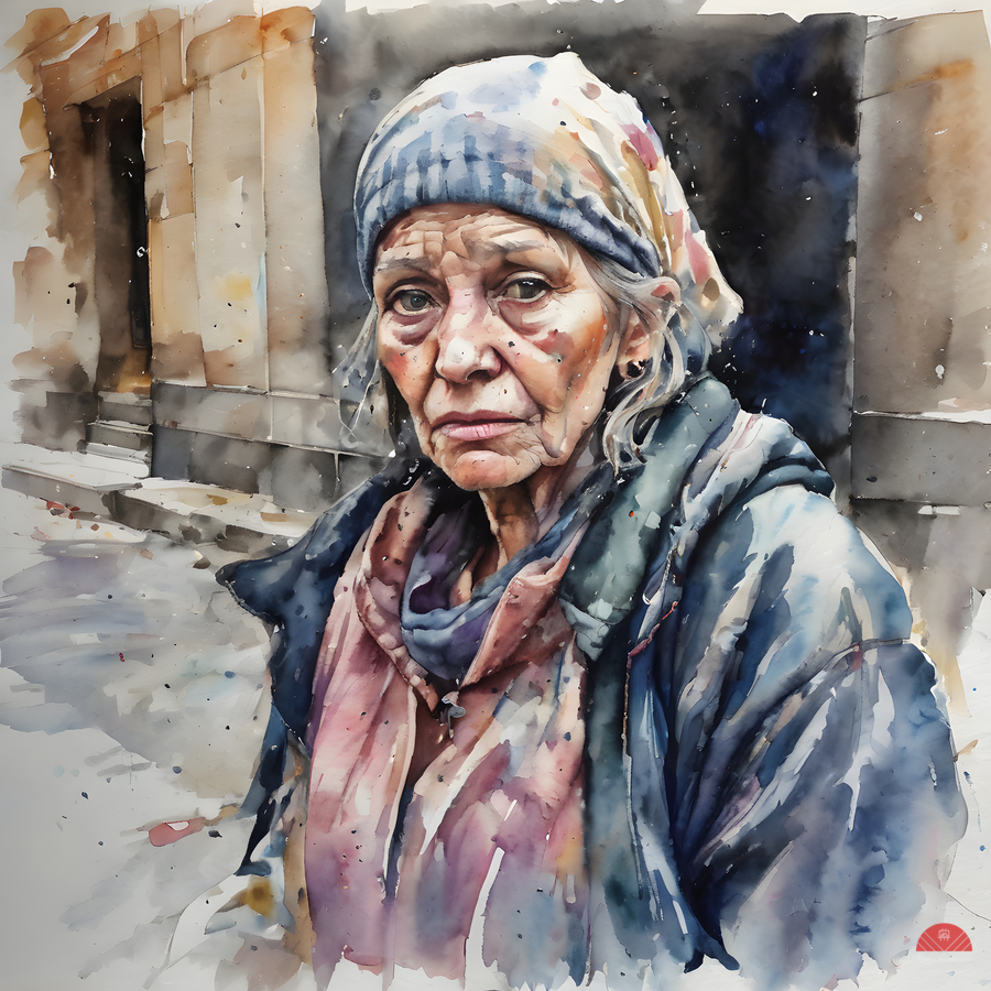 Watercolor “Im Truly Tired”  By Bruce Lazarus  Print