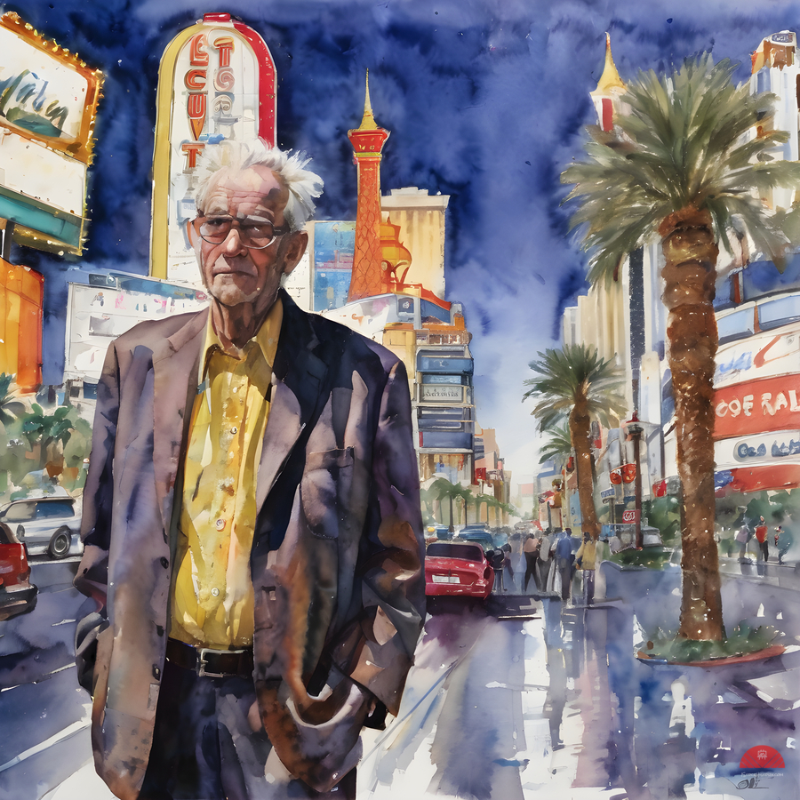 Watercolor  “Maybe Today”  By Bruce Lazarus  Print