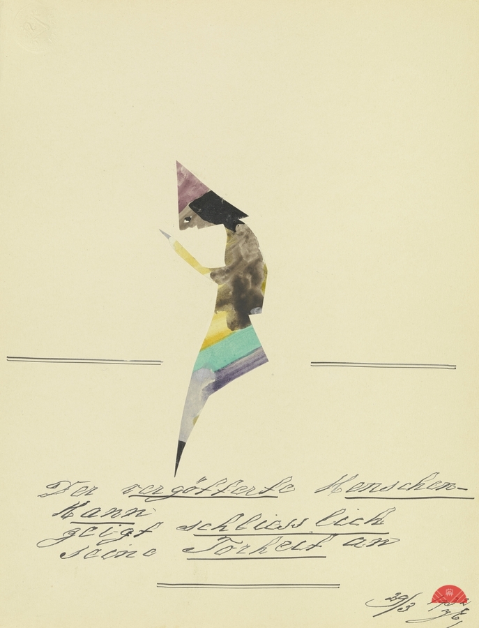 ‘Der vergötterte Menschenmann …’ 1932  My Pictures Become Wilder and Wilder By John Elsas  Print