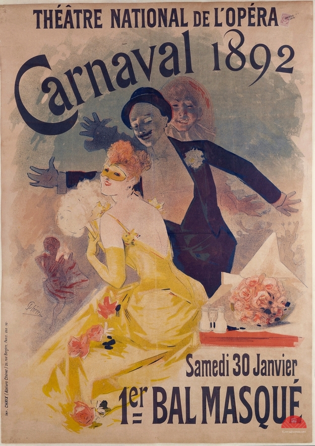Theatre National De L’opera Carnaval 1892 1892 Poster by Jules Chéret  Print