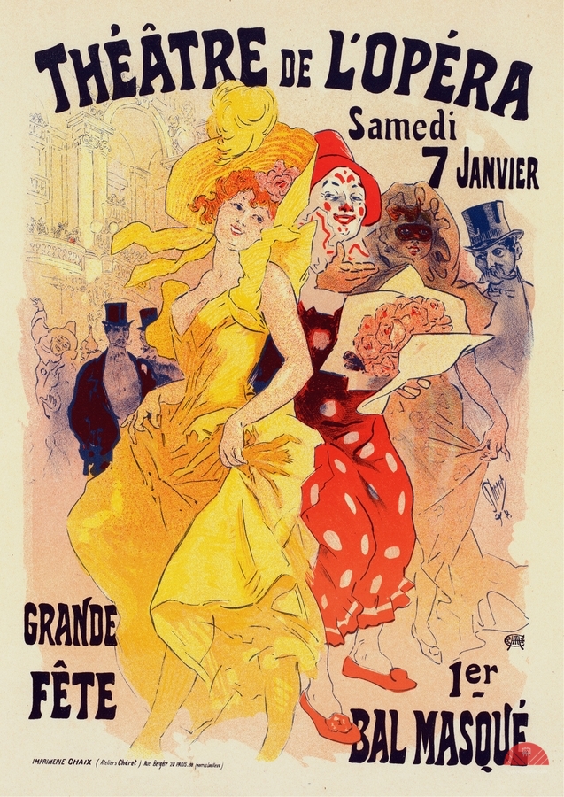 Bals De L’opéra En 1899 1899 Poster by Jules Chéret  Print