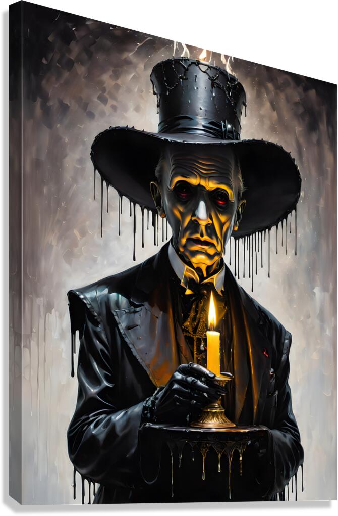 A Drip-ling Candle Ghost By ISHISH Canvas Print
