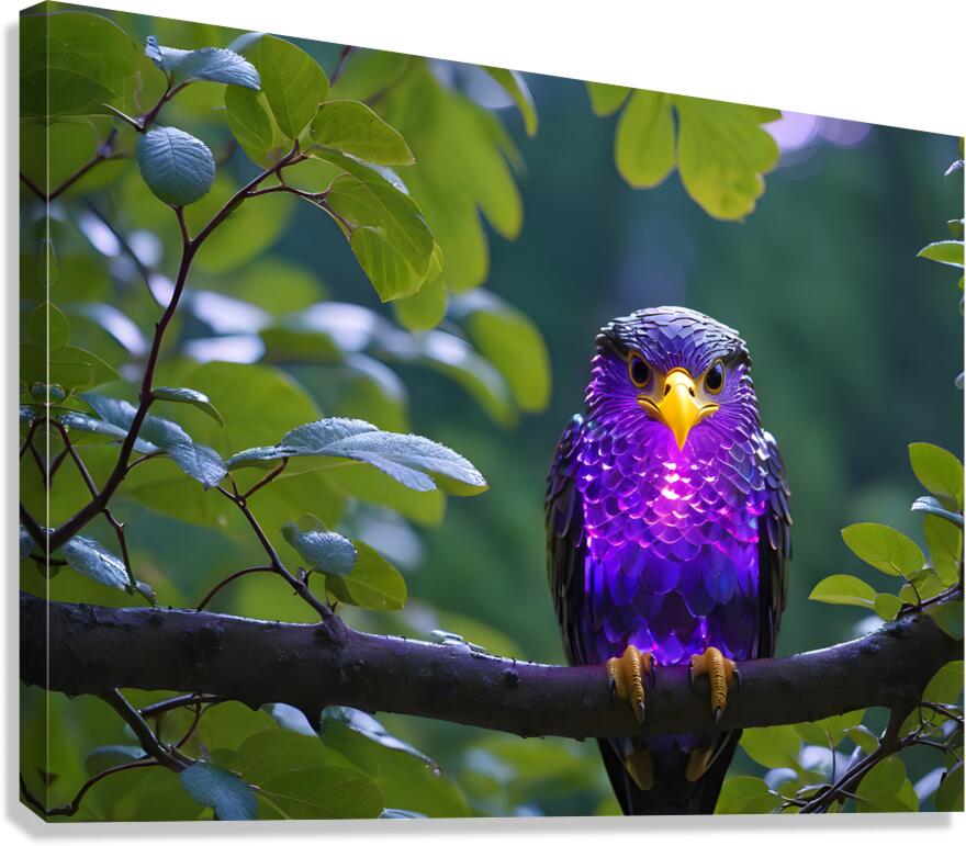 A  Amethyst Glass Eagle By ISHISH Canvas Print