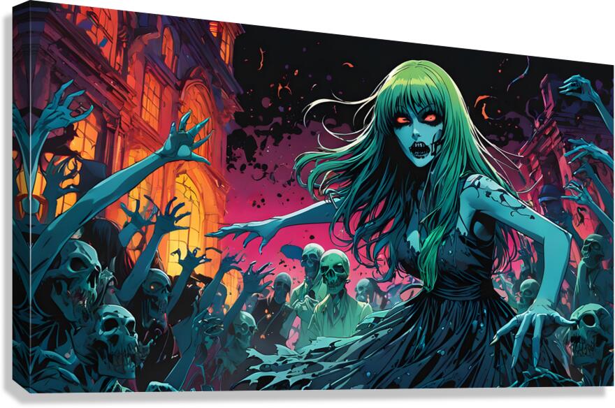 Living Dead Fresh Out Of The Grotto By ISHISH Canvas Print