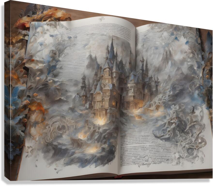 Fabled Castle Book By ISHISH Canvas Print