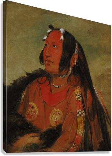 Wi-jún-jon Pigeon’s Egg Head The Light a Distinguished Young Warrior Canvas Print