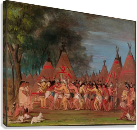 Dance of The Chiefs Mouth of The Teton River 1832-1833 Canvas Print