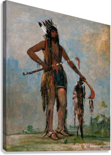 Ka-Bés-Hunk He Who Travels Everywhere a Warrior 1835 Canvas Print