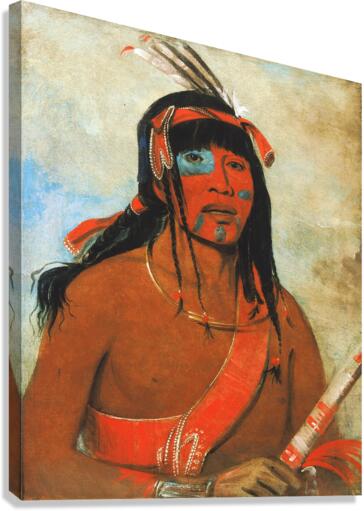 O-Tá-Wah The Ottaway a Warrior 1835 Canvas Print