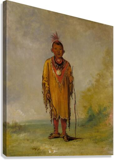 Me-Sóu-Wahk Deer’s Hair Favorite Son of Kee-O-Kúk 1835 Canvas Print