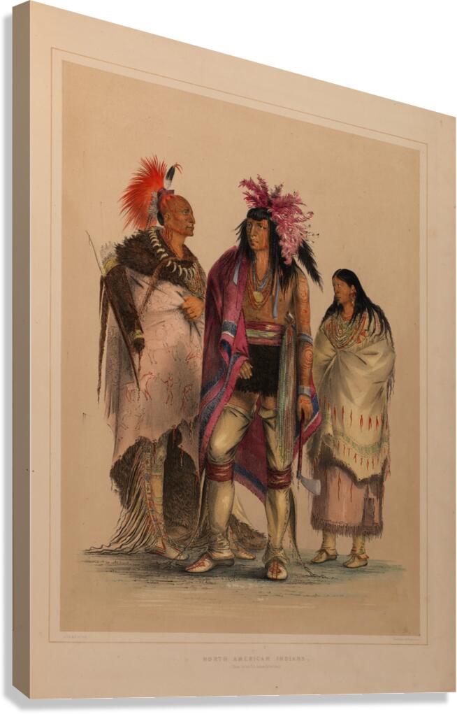 North American Indian Portfolio 1844 Canvas Print