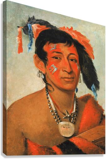 Sha-Wá-No The South a Noted Warrior 1831 Canvas Print