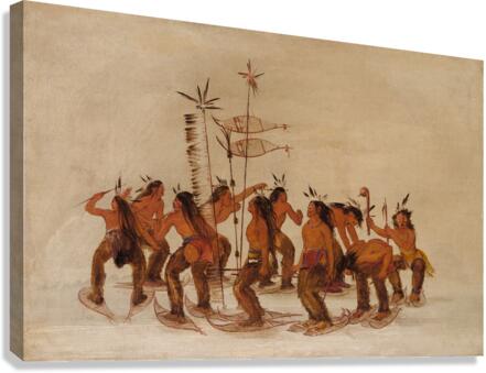 Snowshoe Dance At The First Snowfall 1835-1837 Canvas Print
