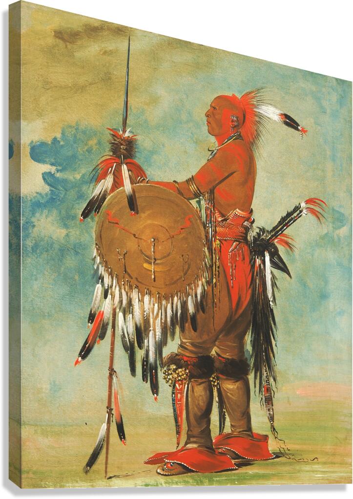 Wáh-Pa-Ko-Lás-Kuk Bear’s Track 1835 Canvas Print