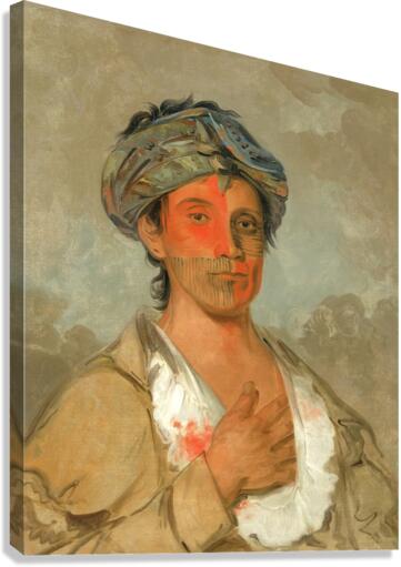 Pah-te-cóo-saw Straight Man Semicivilized 1830 Canvas Print
