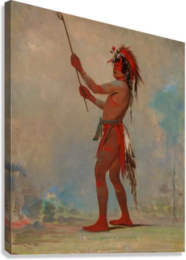 We-Chúsh-Ta-Dóo-Ta Red Man a Distinguished Ball Player 1835 Canvas Print