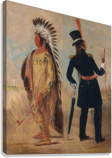 Wi-Jún-Jon Pigeon’s Egg Head The Light Going To And Returning From Washington 1837-1839 Canvas Print
