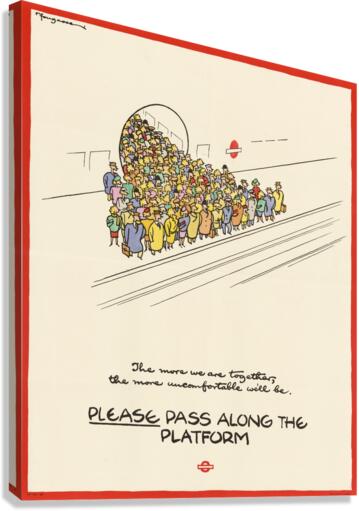 Please Pass Along the Platform Canvas Print