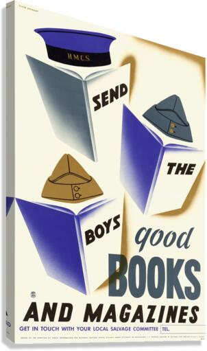 Send The Boys Good Books And Magazines Canvas Print