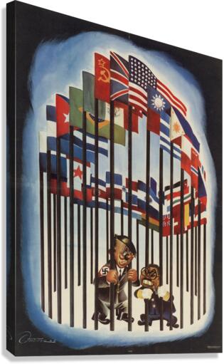 Germany and Japan Behind Bars Canvas Print