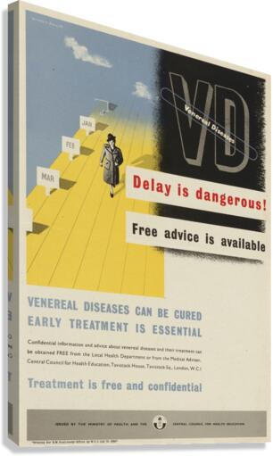 Venereal Diseases – Delay is Dangerous! 2 Canvas Print