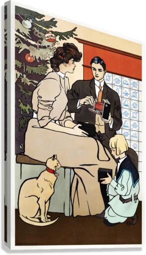 Vintage Christmas Poster ca. 1890-1907 by Edward Penfield Canvas Print