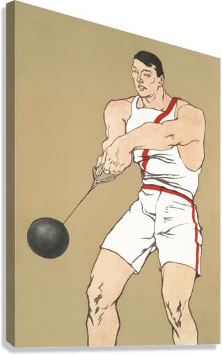 Hammer Throw 1908 by Edward Penfield Canvas Print