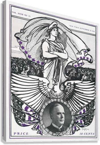 Vintage magazine cover ca. 1890-1907 by Edward Penfield Canvas Print