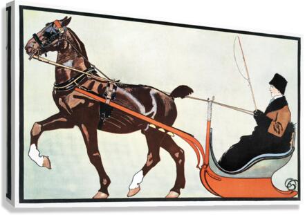 Man in carriage 1899 Edward Penfield Canvas Print