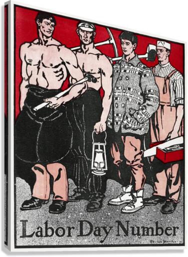 Labour Day Number ca. 1890-1907 by Edward Penfield Canvas Print