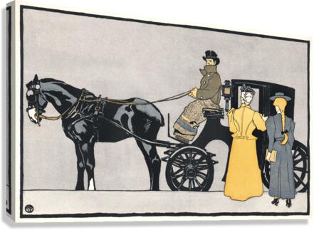 Horse carriage 1898 by Edward Penfield Canvas Print