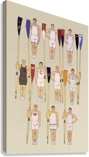 College crews ca. 1908 by Edward Penfield Canvas Print