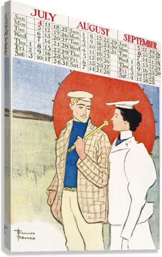 Vintage calendar 1897 by Edward Penfield Canvas Print