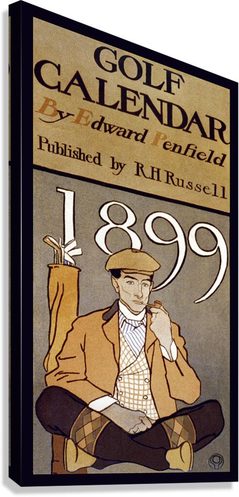 Golf Calendar 1899 by Edward Penfield Canvas Print