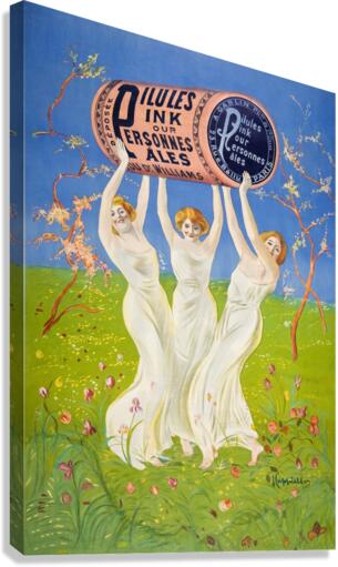 Pink Pills for Pale People 1910 by Leonetto Cappiello Canvas Print