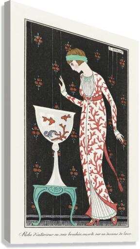 Costumes Parisiens: Grande robe du soir from Journal des Dames et des Modes 1913 fashion illustration  by George Barbier.  Canvas Print