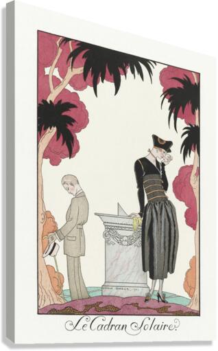 Le Cadran Solaire 1922 fashion illustration  by George Barbier.  Canvas Print