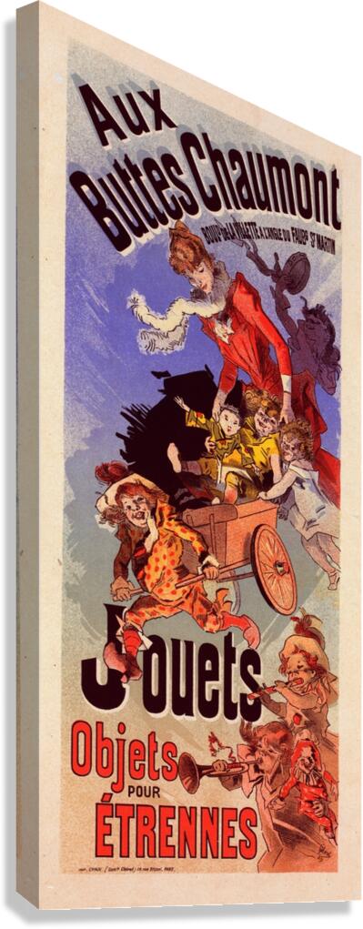 Buttes Chaumont 1899 Poster by Jules Chéret Canvas Print