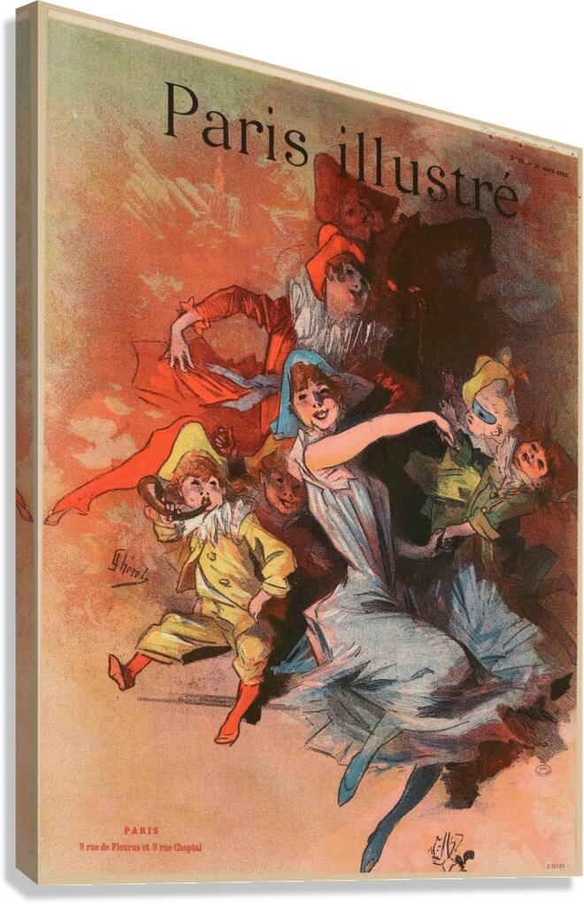 Paris Illustré Poster by Jules Chéret Canvas Print