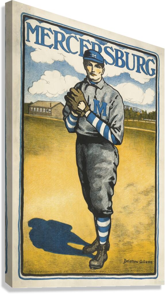 Mercersburg 1903 Poster by Bristow Adams American 1875 – 1956 Canvas Print