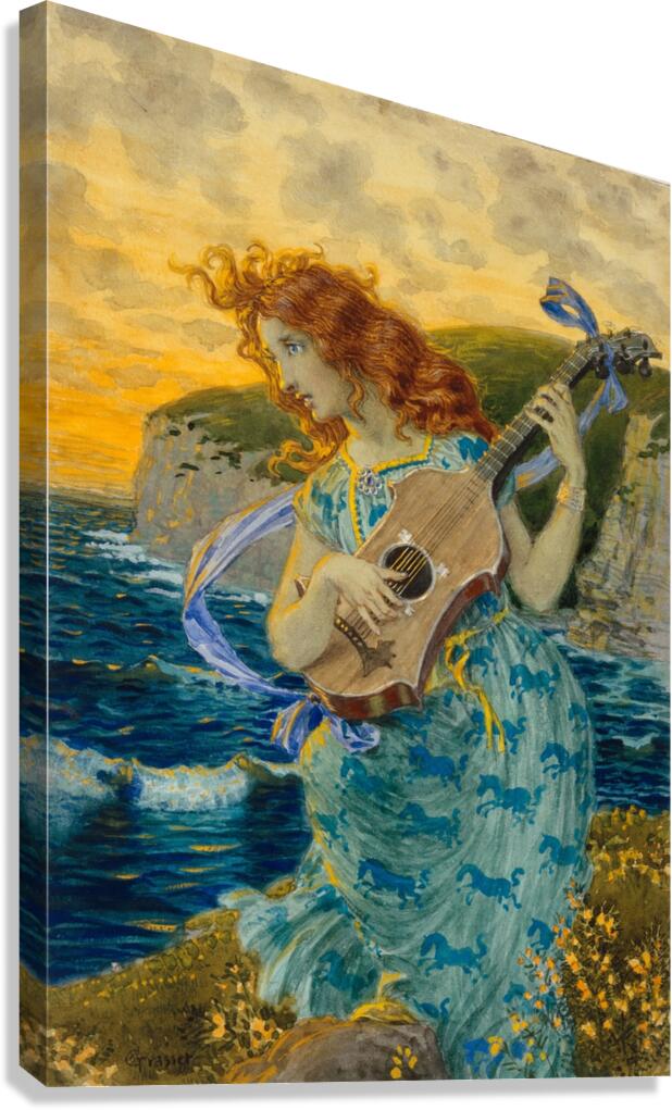 Die Tochter des Barden 1900 Mythology by Eugène Samuel Grasset Canvas Print