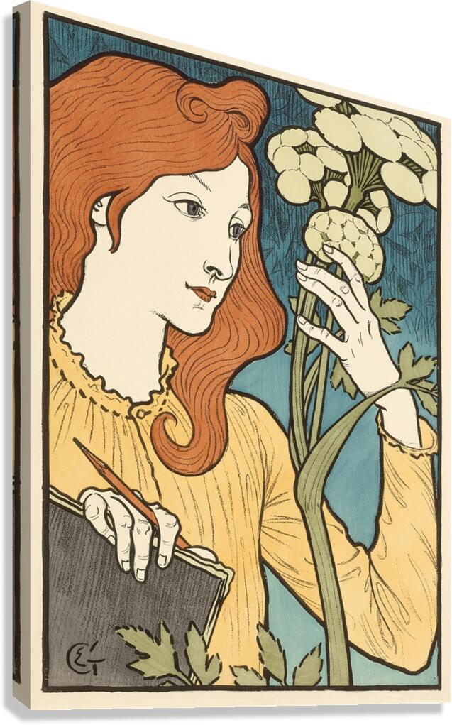 Salon des Cent 1894 Illustration by Eugène Samuel Grasset Canvas Print
