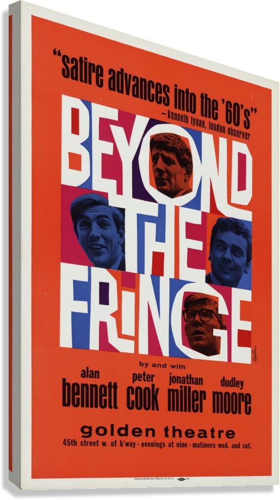 Beyond the fringe 1962 American 1905–1970 Artcraft Lithograph Poster Canvas Print