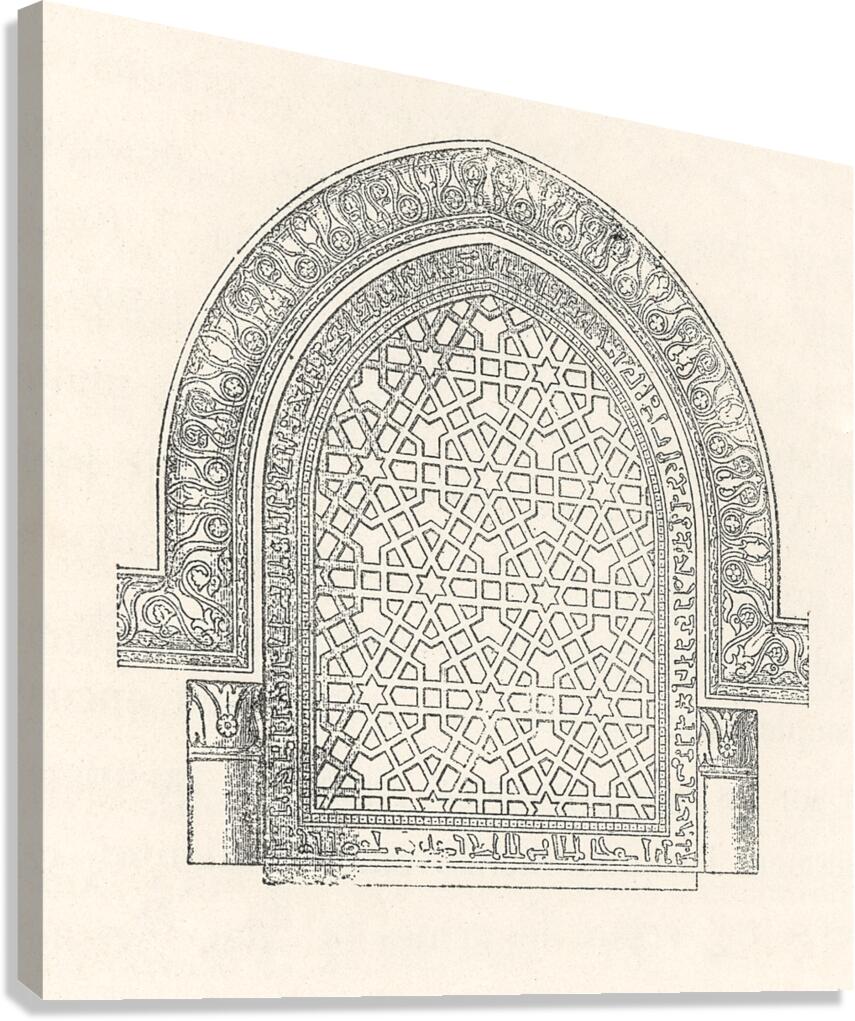 Decorative design. 1888 edition Lornement Polychrome by Albert Racine 1825–1893. Canvas Print